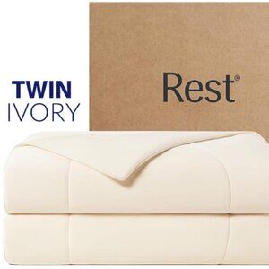 REST® Evercool® Cooling Comforter, TWIN, Hot Sleepers Blanket IVORY 68X90